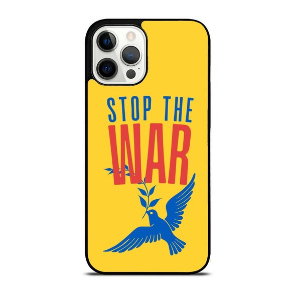 Stop The War - World Peace Slogan Dove Support Ukraine iPhone Case - Picture 1 of 1
